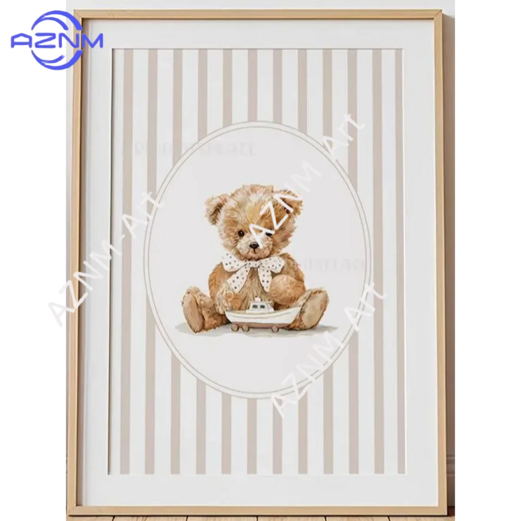 1/3Pcs Prints for a Baby Boy Nursery, Teddy Bear Prints, Vintage Nursery Posters, Little Boys Room