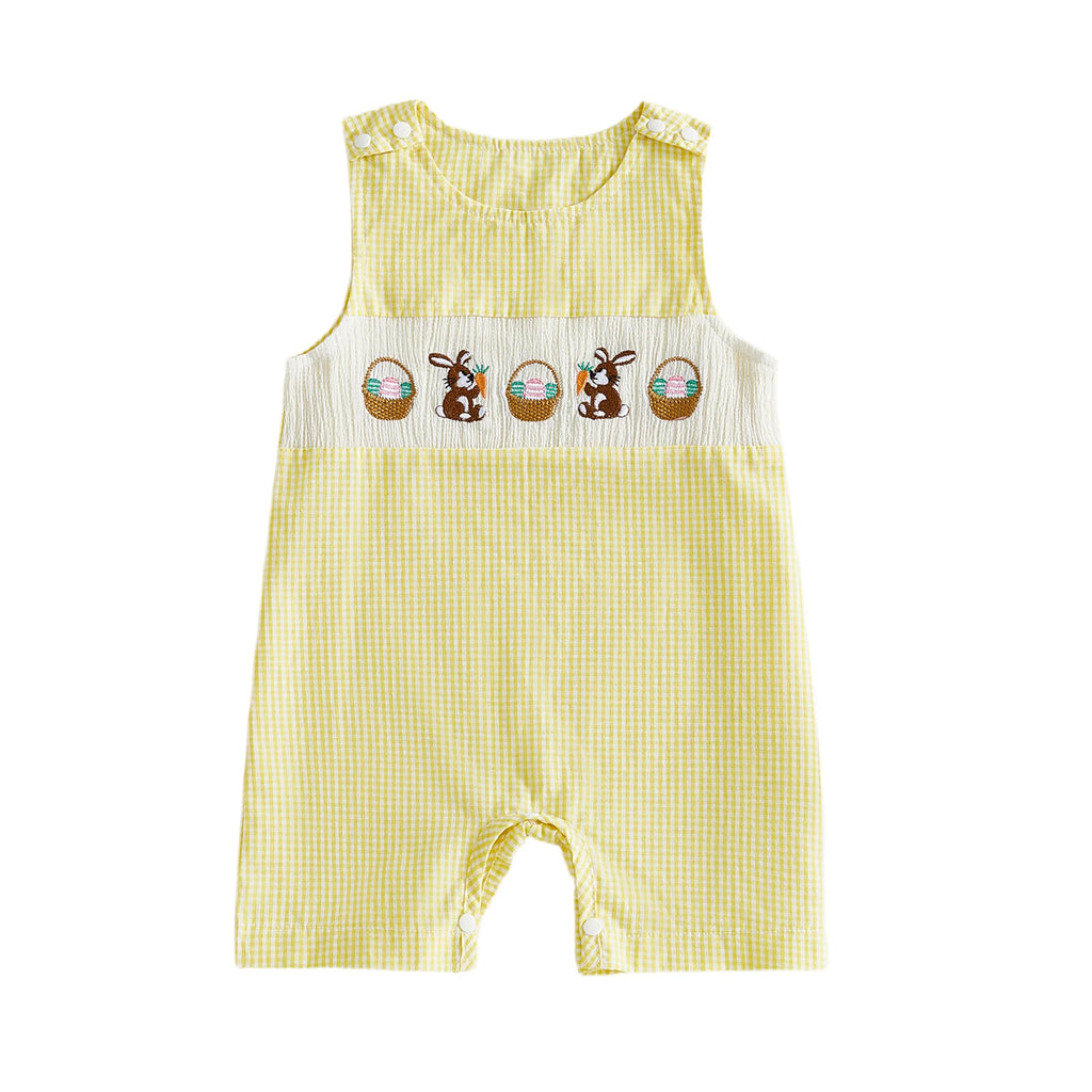 Baby Boy Embroidered Romper