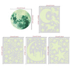 Luminous Moon and Stars Wall Stickers for Kids Room Baby Nursery Home Decoration Wall Decals Glow in the Dark Bedroom Ceiling