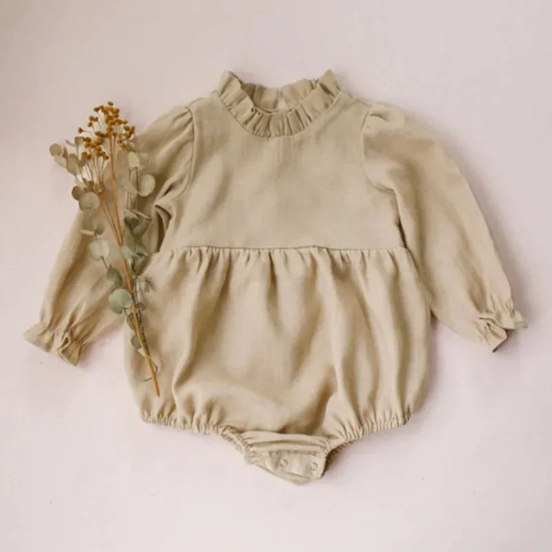 Baby Girl Clothes For 0-2Y Spring Soft Cotton Newborn Baby Girl Long Sleeves Romper Fashion Infant Clothing