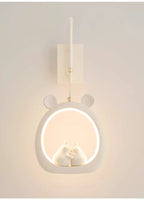Cute Children's Room Girl Bedroom Wall Lamps Embrace Pear Lamp Creative Cream Style Princess Room Baby Room Bedside Wall Lights