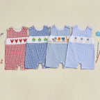 Baby Boy Embroidered Romper