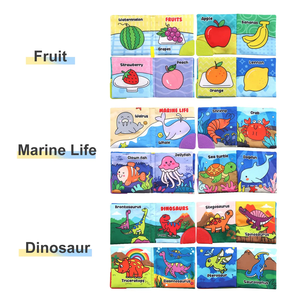 Soft Baby Cloth Book with Teether