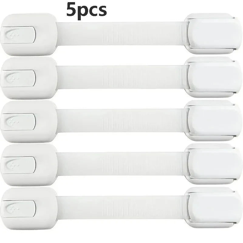 Baby Safety Cabinet Locks Adhesive Child Proofing Latches To Baby Proof Cupboard Drawers Fridge Adjustable Kids Proofing Straps
