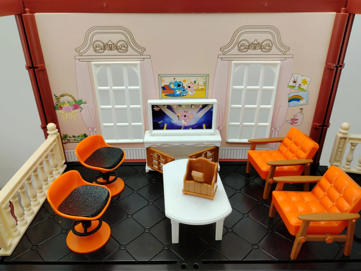 Miniature Items Dollhouse Furniture Accessories Living Room Bedroom Supermarket Shopping Games Family Interaction Doll Kids Toys