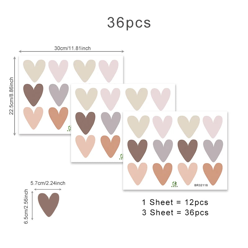 Heart Wall Decals for Nursery