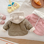 New baby Clothing Hooded Warm baby Girl Clothes Suitable for 0-3 Years Old baby Autumn Clothes Newborn Plus Velvet Cotton Clothe