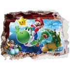 NEW Children favorite game wall decals super boys funny anime 3d vinyl stickers kids room nursery decoration cartoon poster
