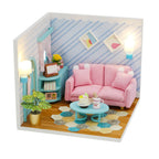 Baby House Kit Mini DIY Handmade 3D Puzzle Assembly MagicBuilding Model Toys, Home Bedroom Decoration With FurnitureWooden