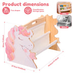 2 Tier Baby Bookshelf Double Sided Storage Montessori Wood Book Rack for Baby Nursery Room Playroom Classroom and Bedroom Decor