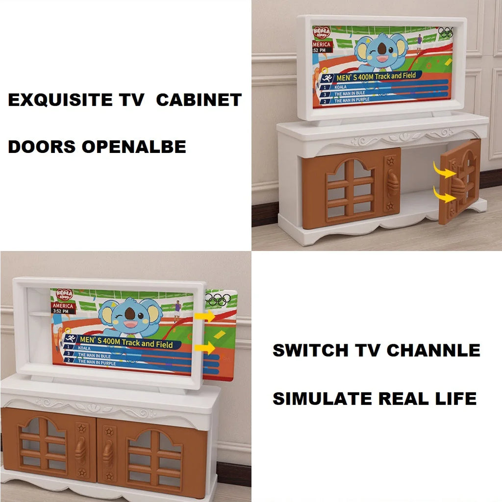 Miniature Items Dollhouse Furniture Accessories Living Room Bedroom Supermarket Shopping Games Family Interaction Doll Kids Toys