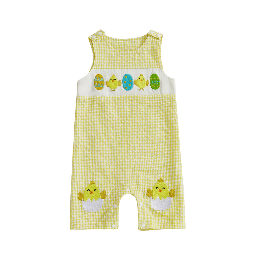 Baby Boy Embroidered Romper