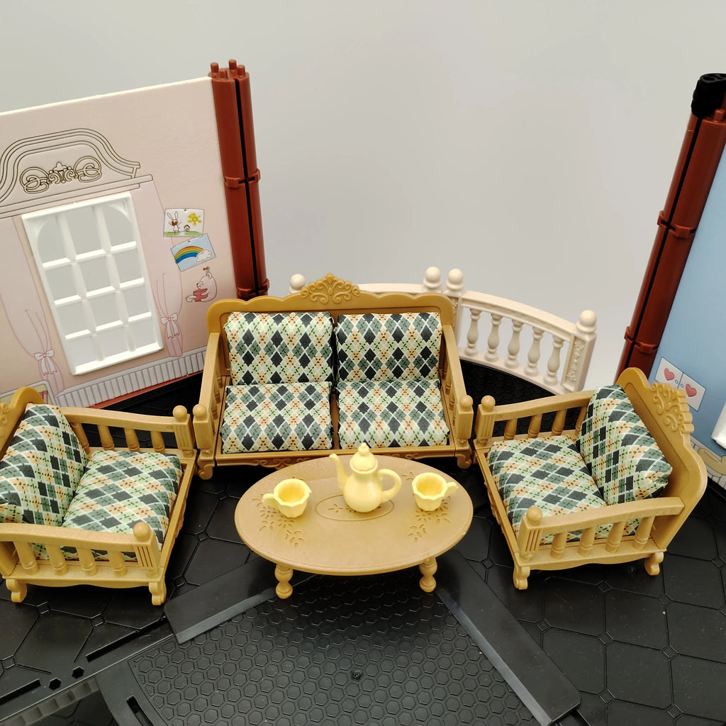 Miniature Items Dollhouse Furniture Accessories Living Room Bedroom Supermarket Shopping Games Family Interaction Doll Kids Toys