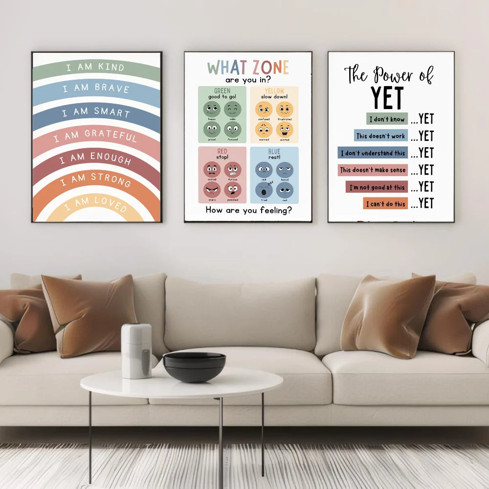 Nursery Education Alphabet Weather Poster Stickers Art Wall Murals Decor Game Room Decor Gifts Kawaii HD Painting Cat Cars