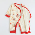 Baby Clothes Spring and Autumn Pure Cotton Base Layer Underwear Newborn Monk-Style Clothing 0-3 Months 6 Baby Romper Jumpsuit Spring Outfit