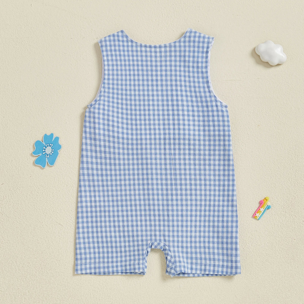 Baby Boy Embroidered Romper