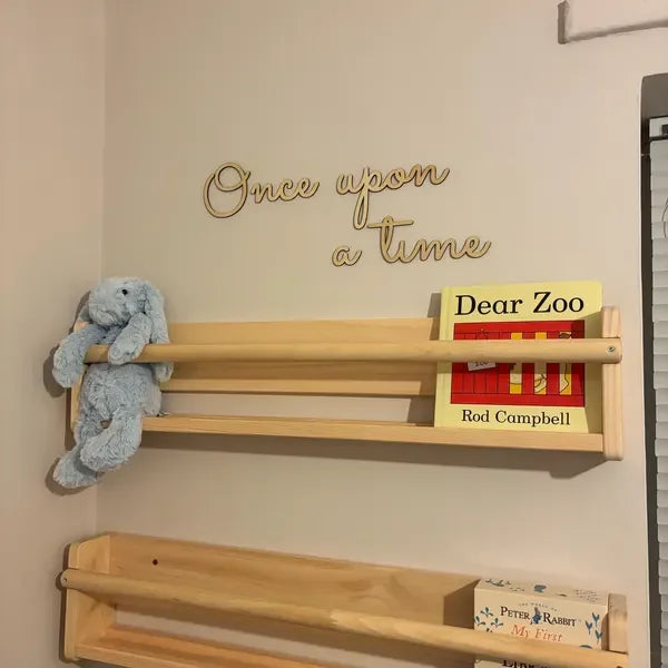 Once Upon A Time Wall Sign. Wooden Nursery Baby Bedroom Quote Sign. Baby Shower Gift. Nursery Children’s Bedroom Reading Corner