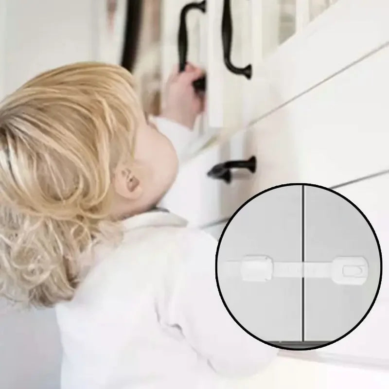 Baby Safety Cabinet Locks Adhesive Child Proofing Latches To Baby Proof Cupboard Drawers Fridge Adjustable Kids Proofing Straps