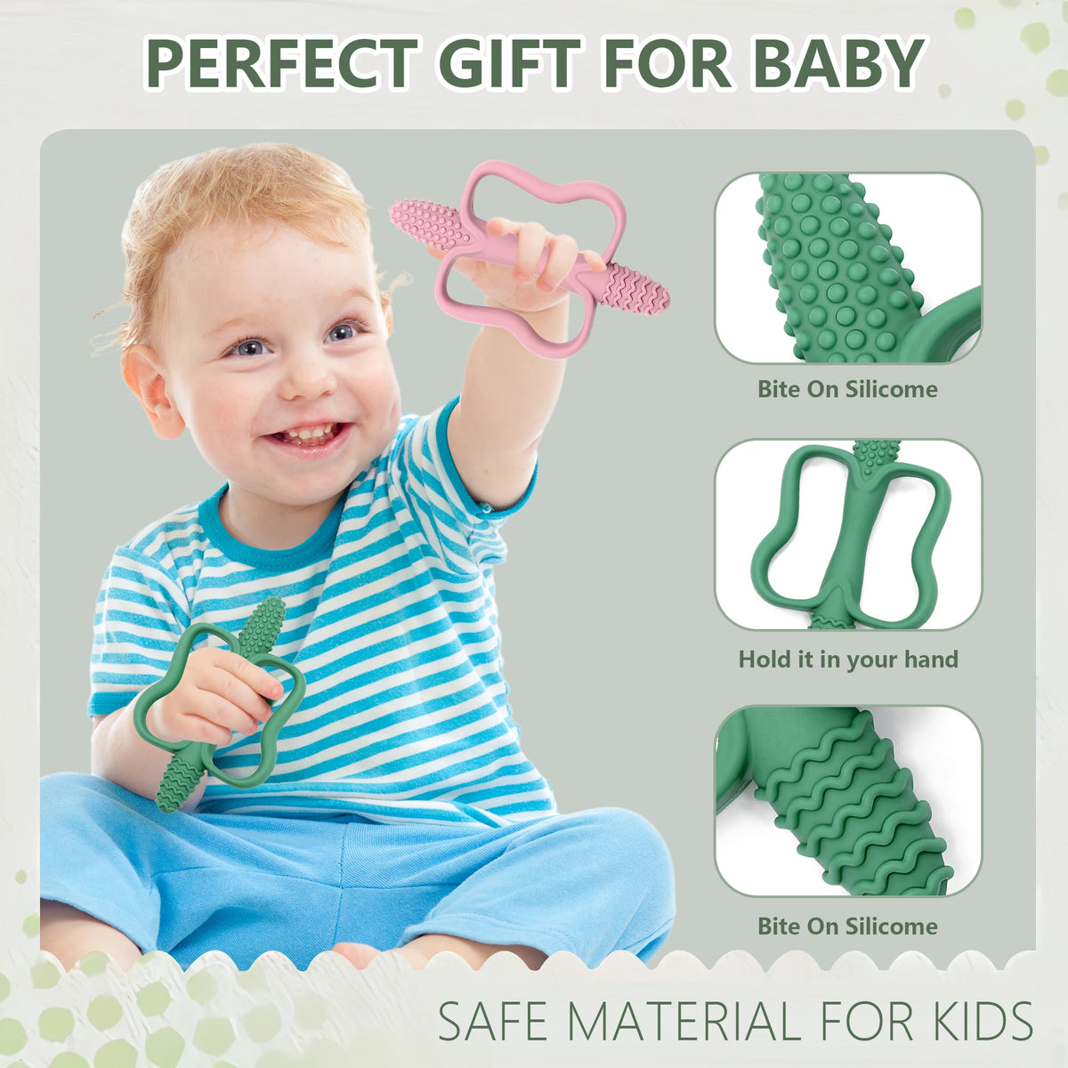 Easy-Grip Silicone Baby Teether