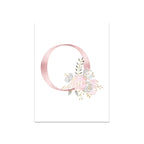 Baby Decoration Bedroom Child Posters Girl's Room Prints Nursery Pink Flower Wall Art Canvas Painting Pictures kids Room Decor