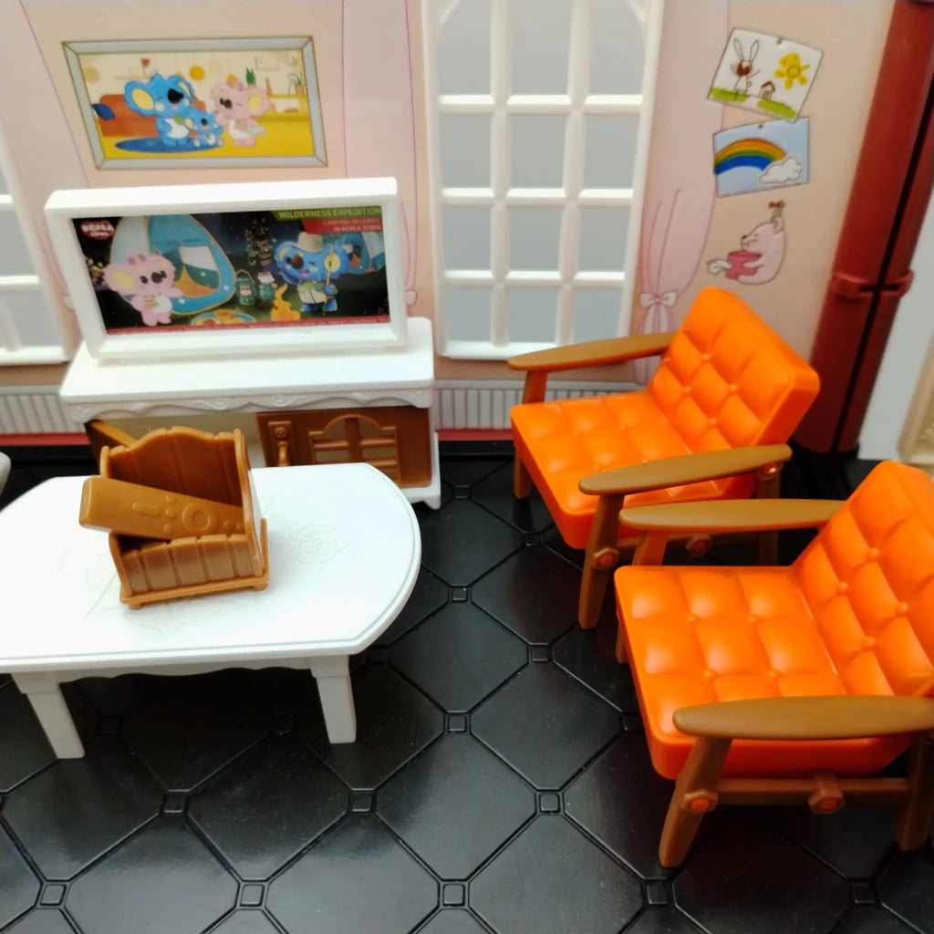 Miniature Items Dollhouse Furniture Accessories Living Room Bedroom Supermarket Shopping Games Family Interaction Doll Kids Toys