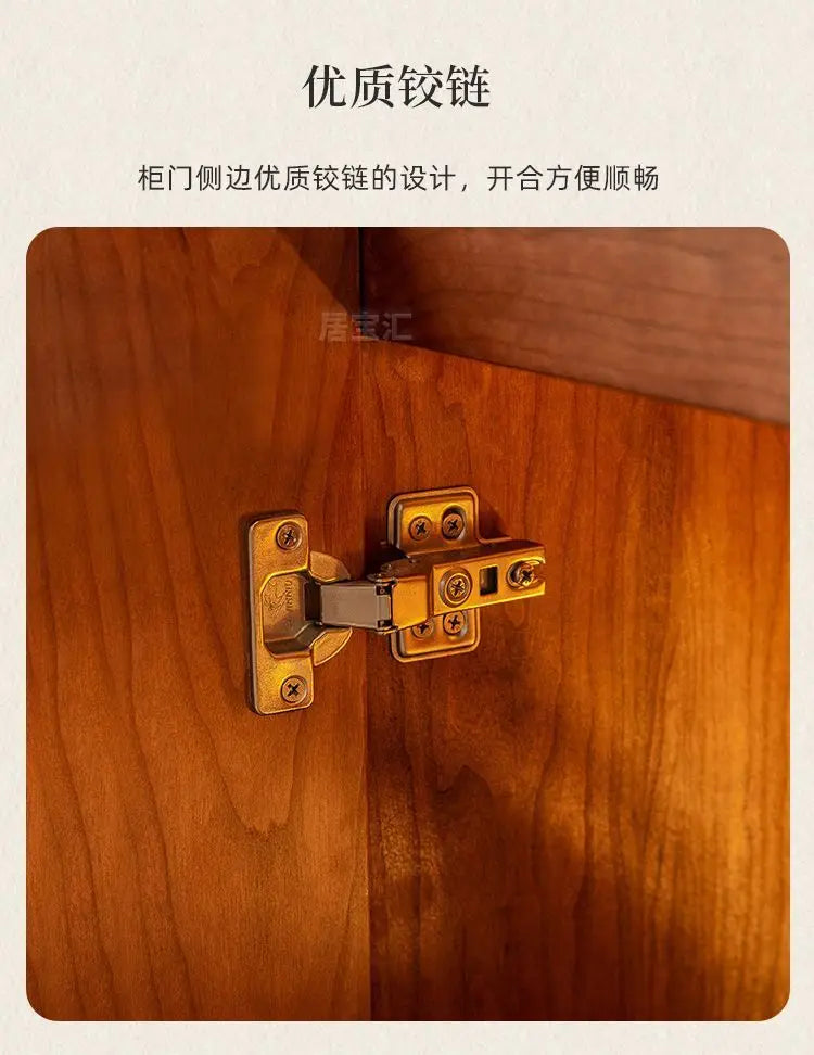 High-end Luxury Antique Bedside Table Ash Wood Artistic Four-leaf Clover Sofa Side Cabinet Bedroom Bedside Cabinet