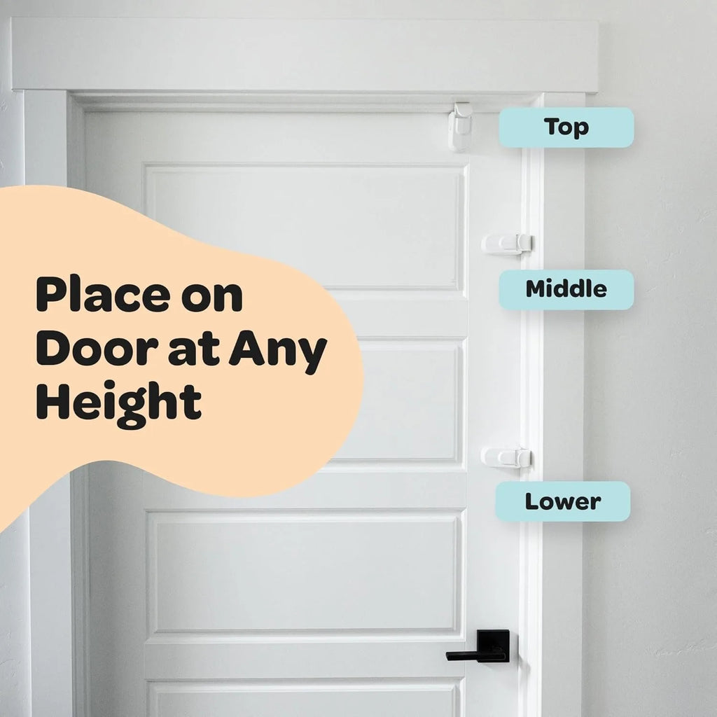 Baby Safety Lock Anti-Jamming Door Blocking Mechanism Safety Cabinet Lock Kids Security Childproof Safety Lock for Interior Door