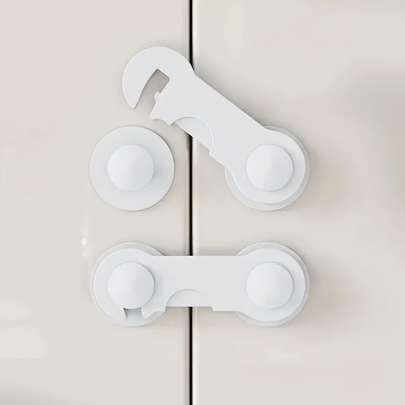 4Pcs Baby Safety Locks Child Proof Cabinet Drawer Door Latches Anti-Pinch Protector