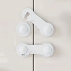 4Pcs Baby Safety Locks Child Proof Cabinet Drawer Door Latches Anti-Pinch Protector