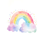 Cartoon Cute Unicorn Nursery Girl Room Pastel Rainbow Art Poster Canvas Painting Wall Prints Picture Children Room Home Decor