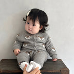 Cartoon Knit Baby Jumpsuit