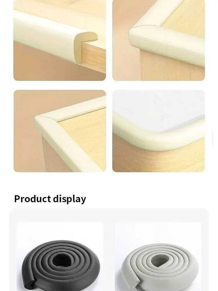 2M Baby Safety Anti-collision Soft Table Edge L-shaped Protector Strip Child Bumper Strips Safety Table Corner Protection Strips