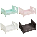 Newborn Infant Photography Props Retro Wood Bed Baby Poses Growth Memorial Detachable Background Sofa For Boys Shooting Props