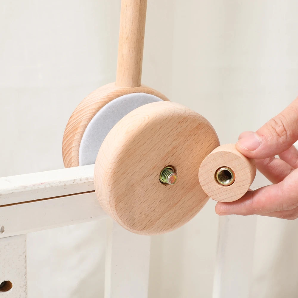 Baby Rattle Toy 0-12 Months Toys Wooden Mobile Bed Bell Floor Stand Bracket Newborn Bed Bell Hanging Holder Bracket Infant Crib