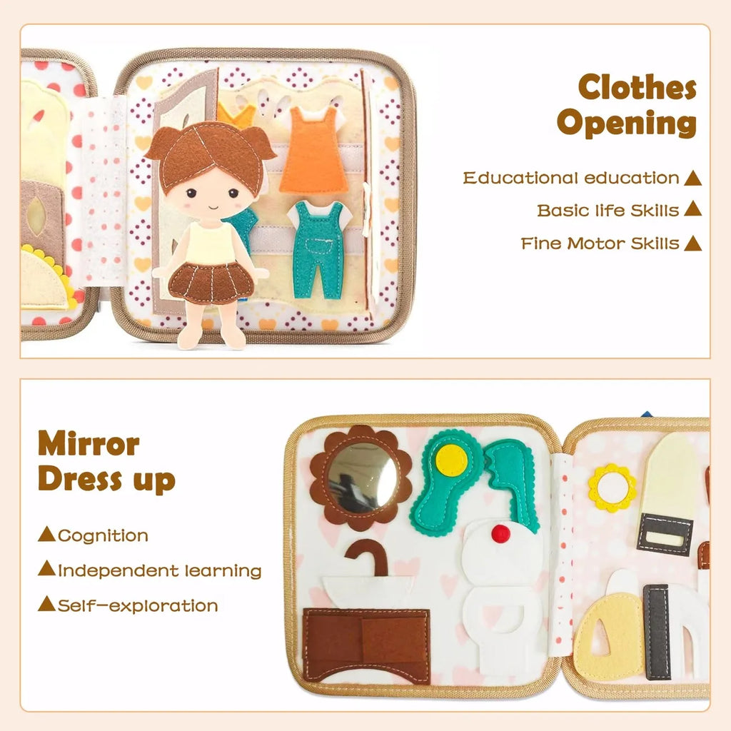 Toddler Dress-Up Felt Busy Book