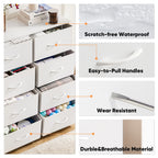 Children's Wardrobe For Bedroom With 8 Fabric Drawers