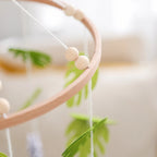 Wooden Baby Crib Mobile with Felt Animals