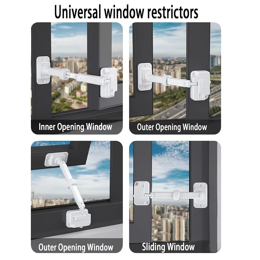 No-Punch Child Safety Lock for Windows & Doors, Anti-Cracking Security Lock, 1PC Durable Baby Proofing Home Protection Accessory