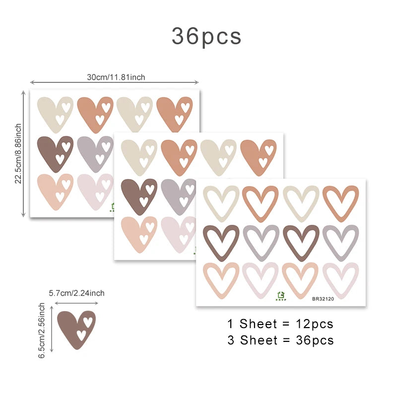 Heart Wall Decals for Nursery