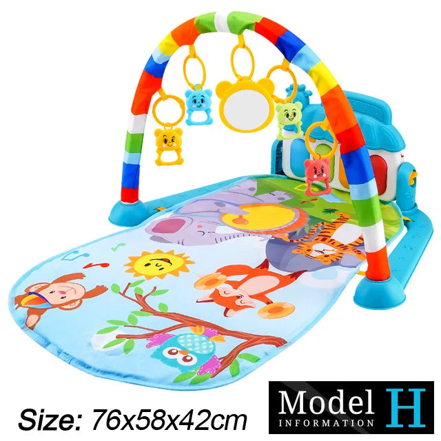 Baby Activity Gym with Piano & Play Mat