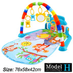 Baby Activity Gym with Piano & Play Mat