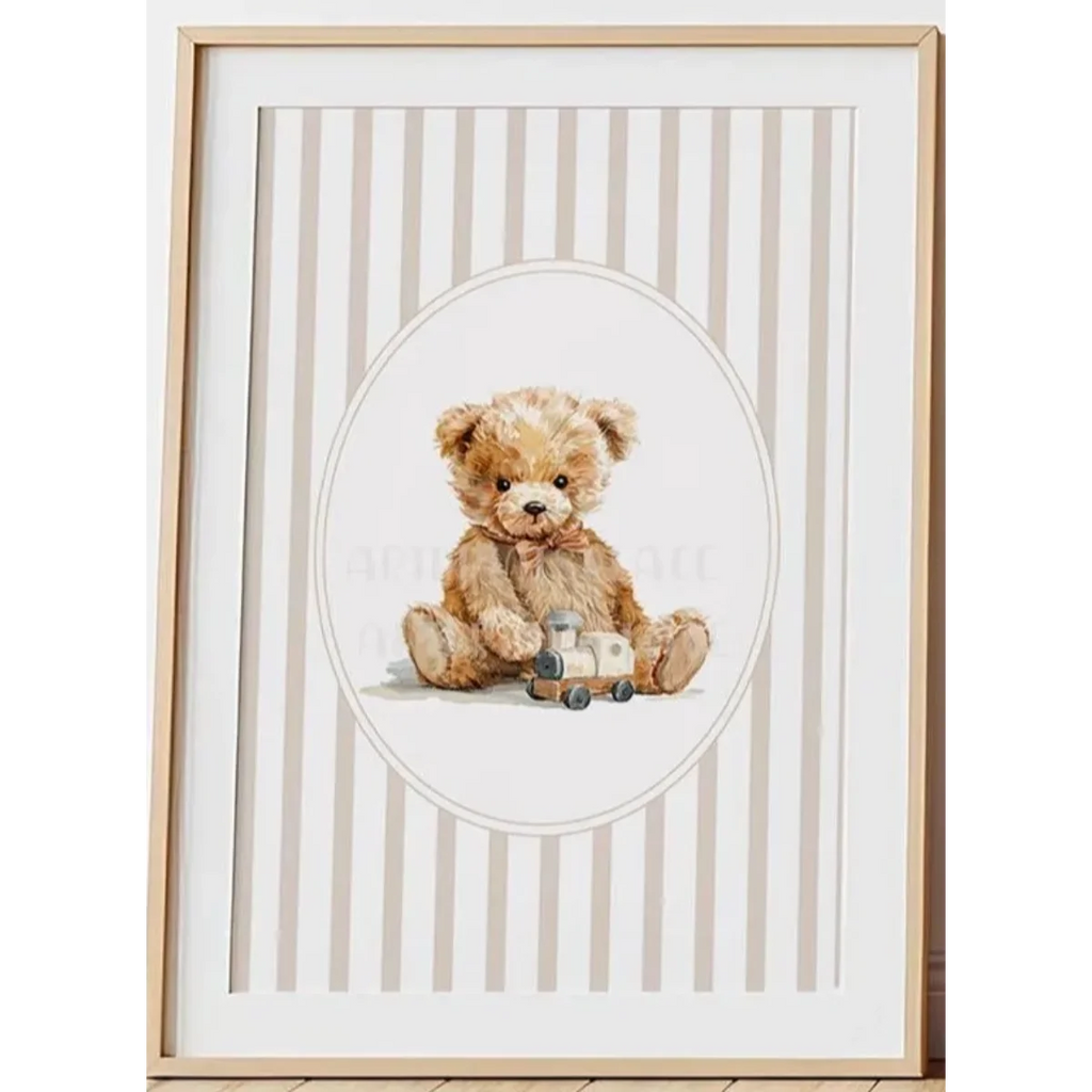 1/3Pcs Prints for a Baby Boy Nursery, Teddy Bear Prints, Vintage Nursery Posters, Little Boys Room