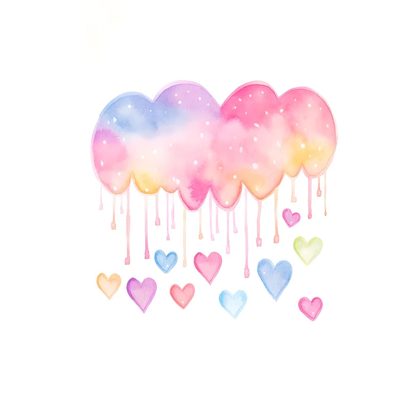 Cartoon Cute Unicorn Nursery Girl Room Pastel Rainbow Art Poster Canvas Painting Wall Prints Picture Children Room Home Decor