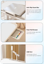 Laptop Desk Foldable Bed Table Adjustable Computer Desk Office Desk Children's Study Desk Bedroom Living Room Desk Adjustable