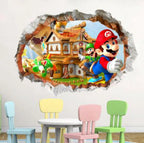 NEW Children favorite game wall decals super boys funny anime 3d vinyl stickers kids room nursery decoration cartoon poster
