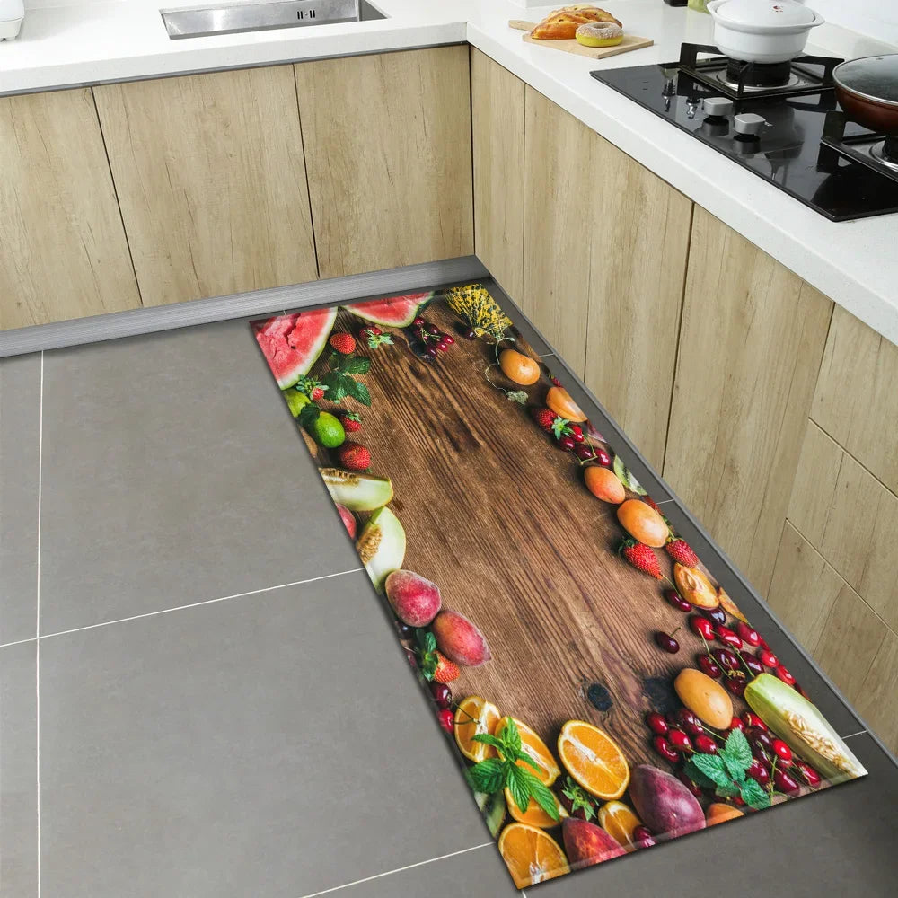 Bedroom Children Living Room Decoration Corridor Bathroom Non-slip Rug Fruit Pattern Kitchen  Home Door Mat