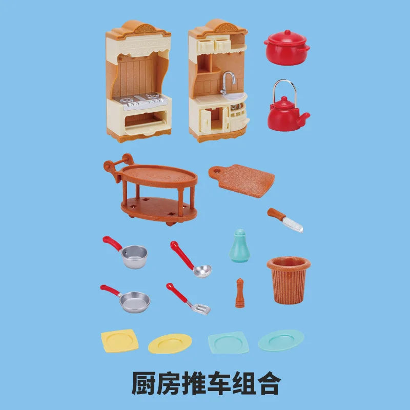 Miniature Items Dollhouse Furniture Accessories Living Room Bedroom Supermarket Shopping Games Family Interaction Doll Kids Toys