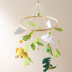 Wooden Rattles Toys Baby Crib Mobile Bed Bell Soft Felt Hot Balloon Newborn Music Bed Bell Hanging Toys Crib Bracket Baby Gifts