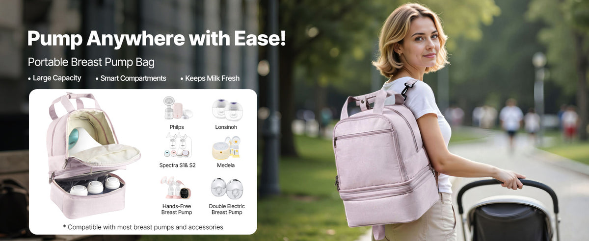 Breast Pump Backpack with Ice Pack